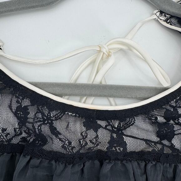 Free People Intimately Women's Medium Black Current Obsession Mini Sleep Dress - Picture 4 of 11